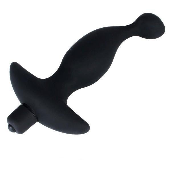 3501M      Prostate Tapper Black Silicone Vibrating P-Spot Massager Prostate Stimulator   , Sub-Shop.com Bondage and Fetish Superstore