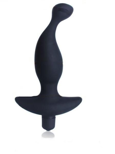 3501M      Prostate Tapper Black Silicone Vibrating P-Spot Massager Prostate Stimulator   , Sub-Shop.com Bondage and Fetish Superstore
