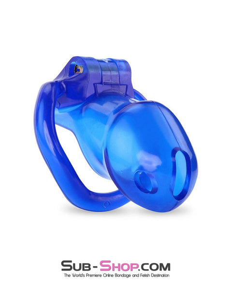 3510AE      Blue Blazes Chastity Tease High Security Locking Cock Cage Sensation Device Chastity   , Sub-Shop.com Bondage and Fetish Superstore