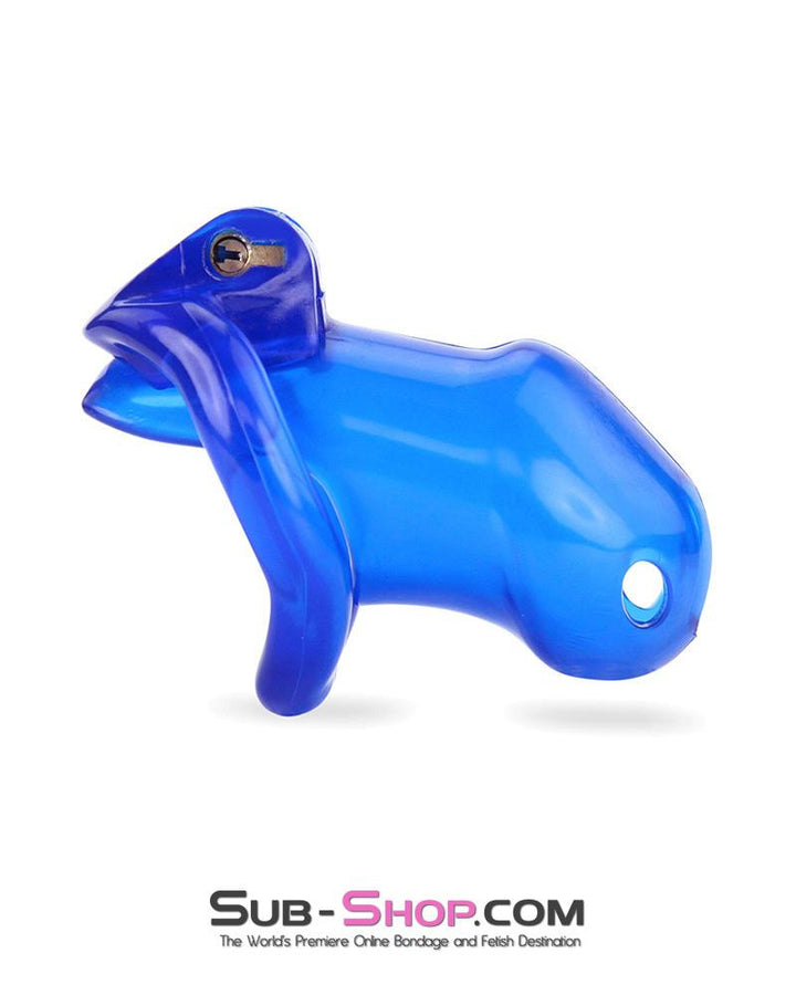 3510AE      Blue Blazes Chastity Tease High Security Locking Cock Cage Sensation Device Chastity   , Sub-Shop.com Bondage and Fetish Superstore