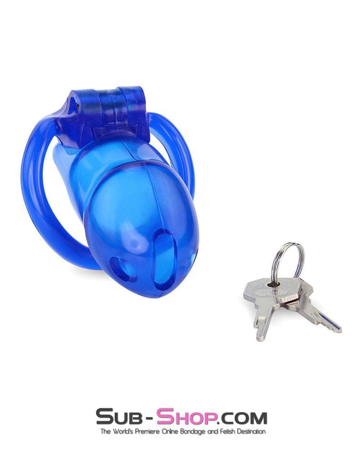 3510AE      Blue Blazes Chastity Tease High Security Locking Cock Cage Sensation Device Chastity   , Sub-Shop.com Bondage and Fetish Superstore
