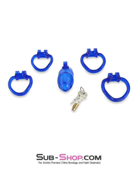 3510AE-SIS      Blue Blazes Chastity Sissy Cocktease High Security Locking Cock Cage Sensation Device Sissy   , Sub-Shop.com Bondage and Fetish Superstore