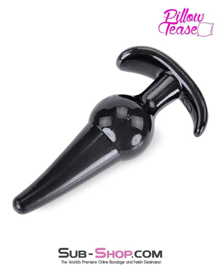 0357E      Black Large Balled Anal Plug - LAST CHANCE - Final Closeout! MEGA Deal   , Sub-Shop.com Bondage and Fetish Superstore