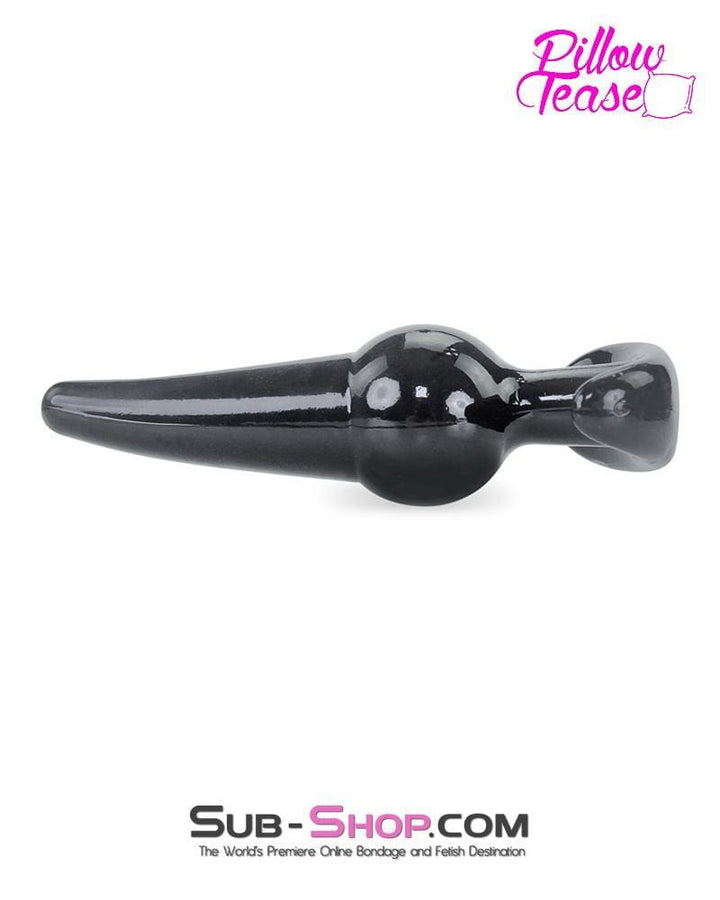 0357E      Black Large Balled Anal Plug - LAST CHANCE - Final Closeout! MEGA Deal   , Sub-Shop.com Bondage and Fetish Superstore