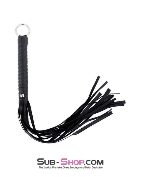 3711MQ      Black 19" Fat Tail Whip with Hanging Ring - LAST CHANCE - Final Closeout! MEGA Deal   , Sub-Shop.com Bondage and Fetish Superstore