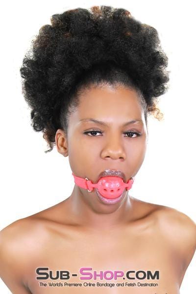 3721RS      Medium Red Locking Silicone Breather Ball Gag - LAST CHANCE - Final Closeout! MEGA Deal   , Sub-Shop.com Bondage and Fetish Superstore