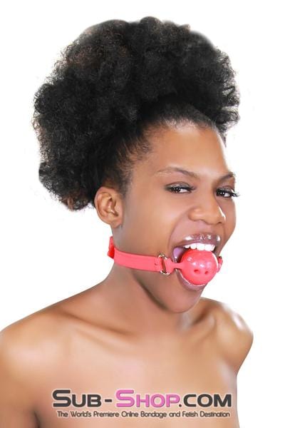 3721RS      Medium Red Locking Silicone Breather Ball Gag - LAST CHANCE - Final Closeout! MEGA Deal   , Sub-Shop.com Bondage and Fetish Superstore