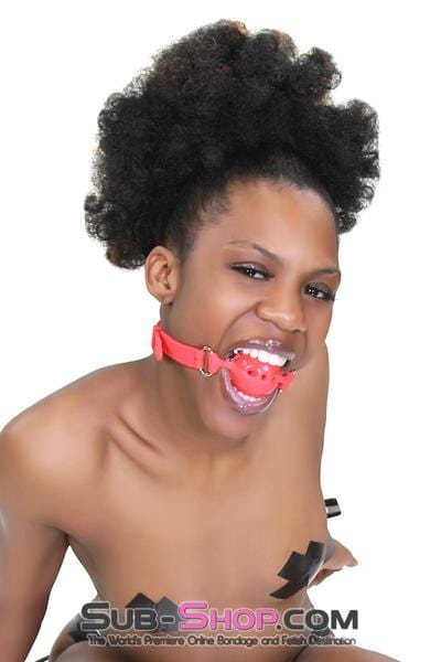 3721RS      Medium Red Locking Silicone Breather Ball Gag - LAST CHANCE - Final Closeout! MEGA Deal   , Sub-Shop.com Bondage and Fetish Superstore
