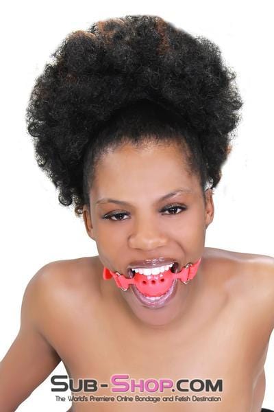 3721RS      Medium Red Locking Silicone Breather Ball Gag - LAST CHANCE - Final Closeout! MEGA Deal   , Sub-Shop.com Bondage and Fetish Superstore