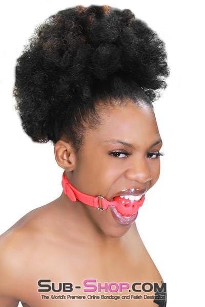 3721RS      Medium Red Locking Silicone Breather Ball Gag - LAST CHANCE - Final Closeout! MEGA Deal   , Sub-Shop.com Bondage and Fetish Superstore