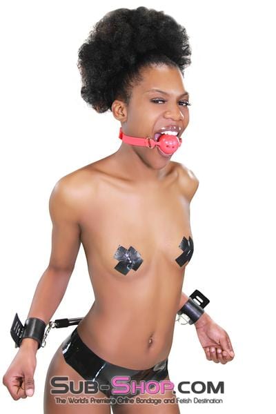 3721RS      Medium Red Locking Silicone Breather Ball Gag - LAST CHANCE - Final Closeout! MEGA Deal   , Sub-Shop.com Bondage and Fetish Superstore