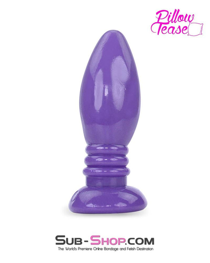 0372E      Purple Jelly Ribbed Rocket Anal Plug - LAST CHANCE - Final Closeout! MEGA Deal   , Sub-Shop.com Bondage and Fetish Superstore