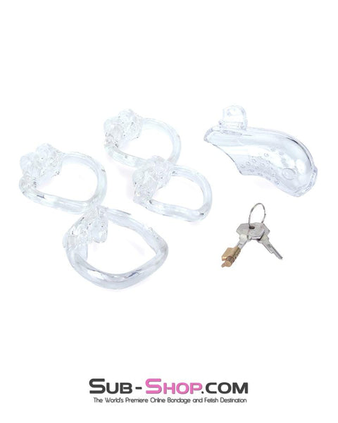3731M      Just the Tip Clear Cock Tease High Security Chastity Cock Lock - MEGA Deal MEGA Deal   , Sub-Shop.com Bondage and Fetish Superstore