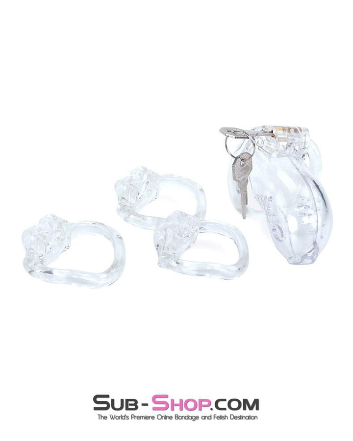 3731M      Just the Tip Clear Cock Tease High Security Chastity Cock Lock Chastity   , Sub-Shop.com Bondage and Fetish Superstore