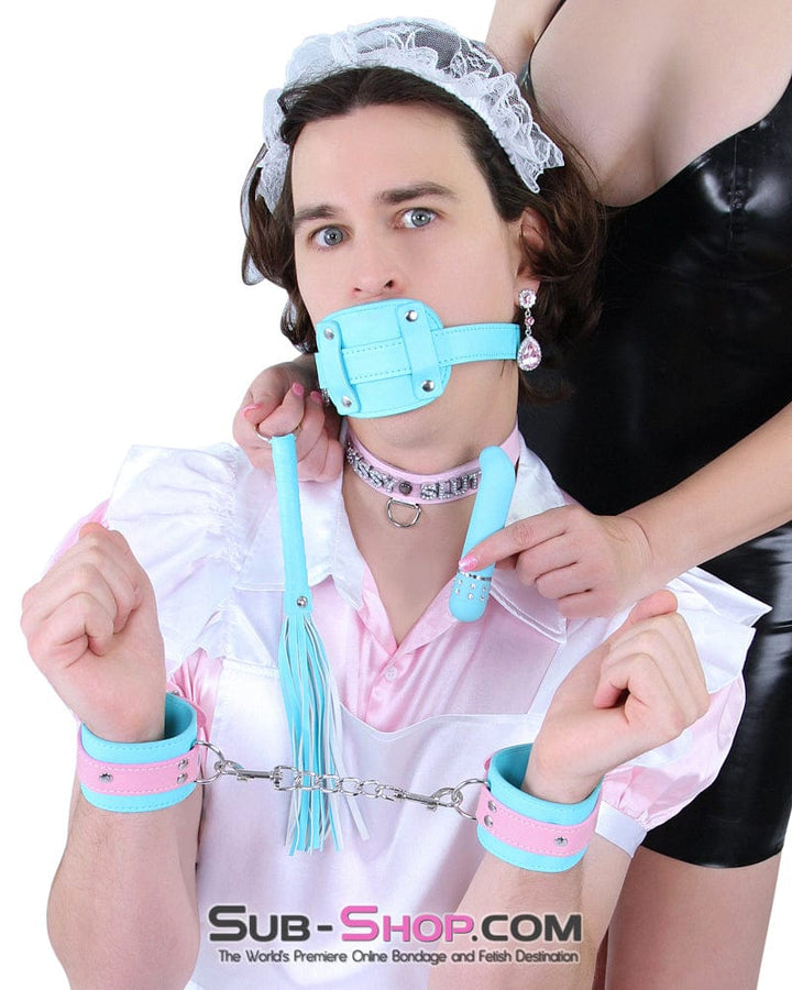 3735RS      Kiss on The Chic Diamond Blue & White Mini Whip - LAST CHANCE - Final Closeout! Black Friday Blowout   , Sub-Shop.com Bondage and Fetish Superstore