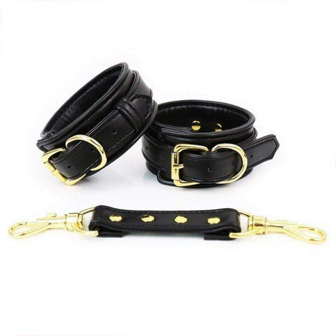 3738M      Gold Standard Padded Supple Wrist Bondage Cuffs with Connector - MEGA Deal MEGA Deal   , Sub-Shop.com Bondage and Fetish Superstore