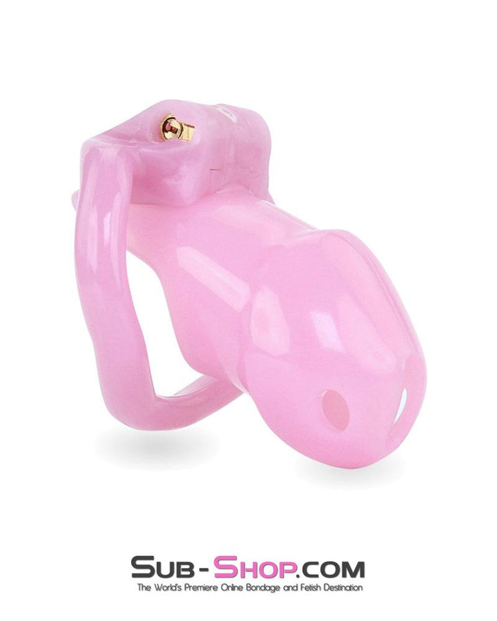 3744AE-SIS      Little Sissy Boy Short High Security Keyed Tumbler Locking Male Chastity with 4 Base Cock Ring Sizes Sissy   , Sub-Shop.com Bondage and Fetish Superstore