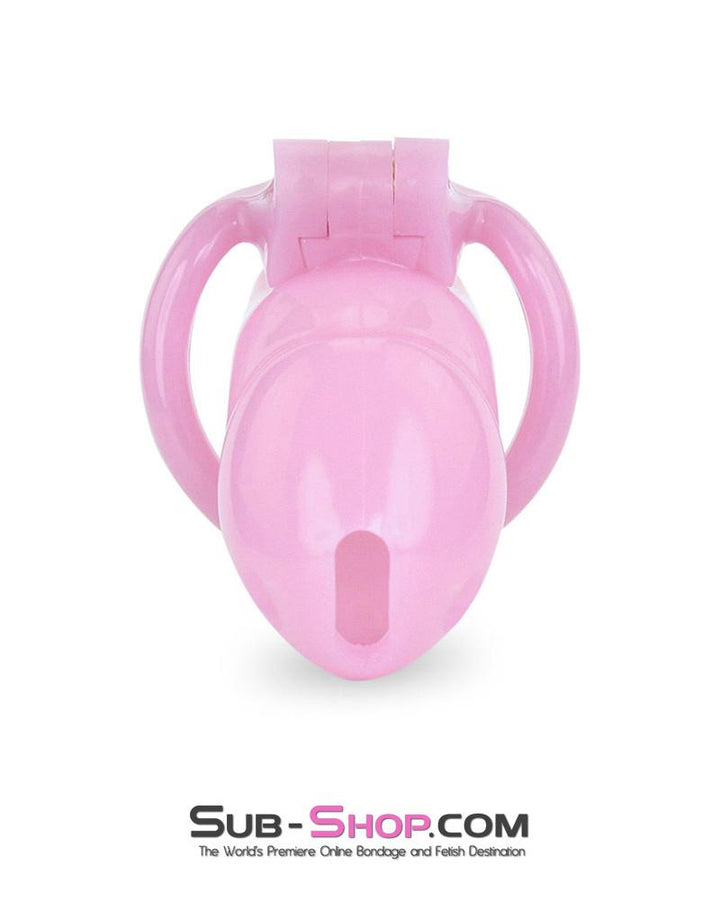 3744AE      Little Sissy Bitch Short High Security Keyed Tumbler Locking Male Chastity with 4 Base Cock Ring Sizes - MEGA Deal MEGA Deal   , Sub-Shop.com Bondage and Fetish Superstore