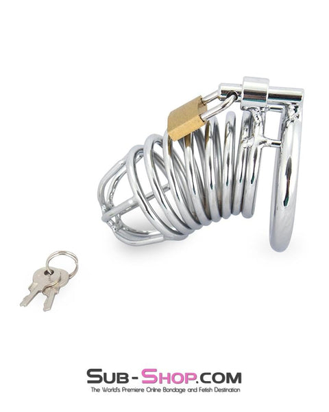 3749M-SIS      Sissy Cock Blocker Locking Steel Tease and Torment Chastity Cock Cage Sissy   , Sub-Shop.com Bondage and Fetish Superstore