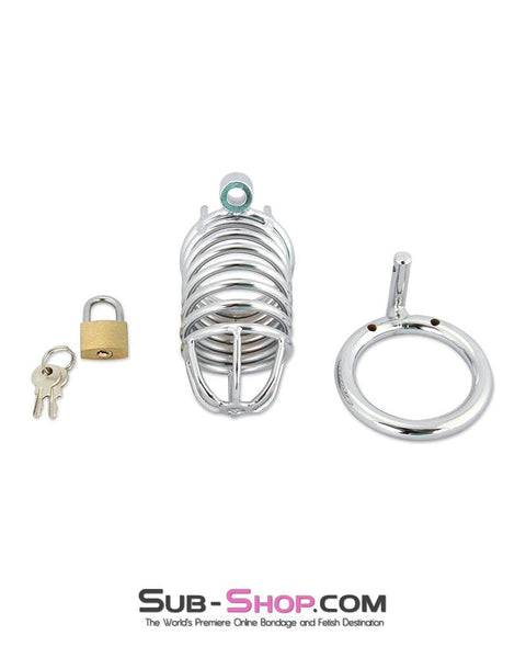 3749M-SIS      Sissy Cock Blocker Locking Steel Tease and Torment Chastity Cock Cage Sissy   , Sub-Shop.com Bondage and Fetish Superstore