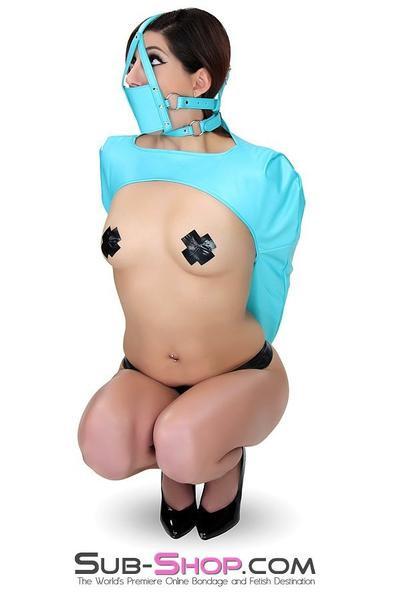 3751RS-SIS      Pretty Sissy Self Bound Open Breast Fetish Services Zippered Armbinder Top Sissy   , Sub-Shop.com Bondage and Fetish Superstore