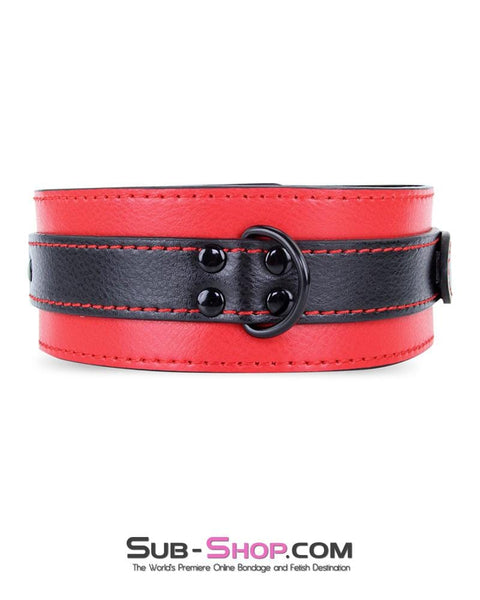 3753MQ      Red Room Desires Red and Black Collar and Leash Set - LAST CHANCE - Final Closeout! MEGA Deal   , Sub-Shop.com Bondage and Fetish Superstore