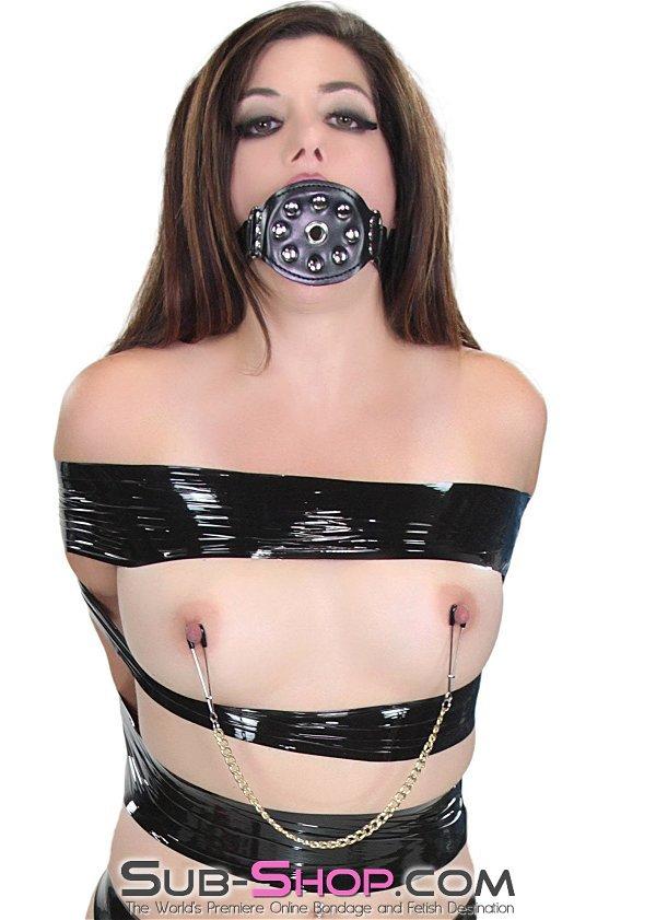 3776M      Locking Riveted Panel Breather Ballgag Gags   , Sub-Shop.com Bondage and Fetish Superstore