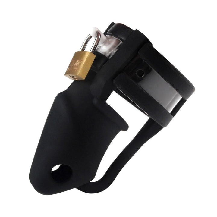 3780HS      Black Silicone Cock Trap Locking Chastity Set - MEGA Deal Black Friday Blowout   , Sub-Shop.com Bondage and Fetish Superstore
