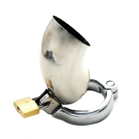 8738SM      Steel Open-End Locking Chastity Tube & Cock Ring Chastity   , Sub-Shop.com Bondage and Fetish Superstore