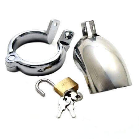 8738SM      Steel Open-End Locking Chastity Tube & Cock Ring - LAST CHANCE - Final Closeout! MEGA Deal   , Sub-Shop.com Bondage and Fetish Superstore