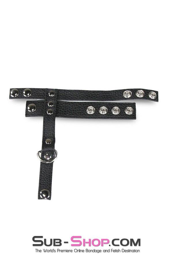 3786HS-SIS      Sissy's Leather Ball Stretcher with Cock Ring Sissy   , Sub-Shop.com Bondage and Fetish Superstore