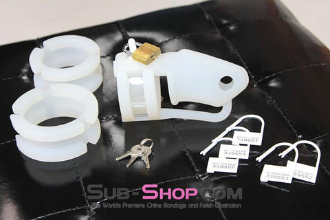 3790HS      Silicone Cock Cave Extended Wear Chastity Cage Set - MEGA Deal Black Friday Blowout   , Sub-Shop.com Bondage and Fetish Superstore