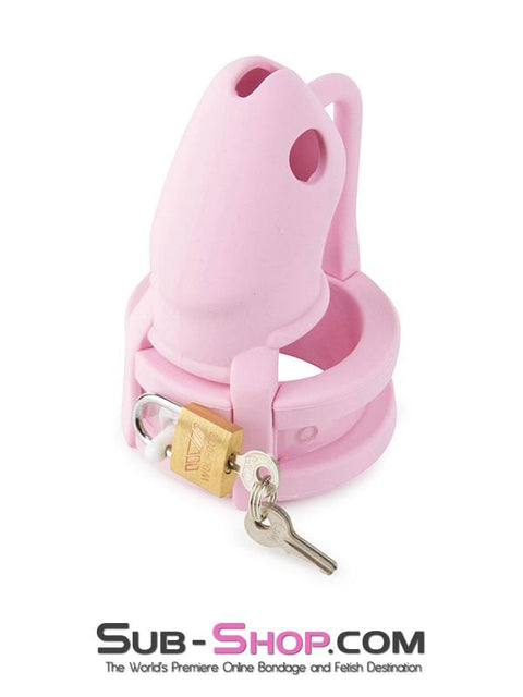 3795HS-SIS      Pink Silicone Pretty Sissy Cock Trap Cock Cage Chastity Sissy   , Sub-Shop.com Bondage and Fetish Superstore