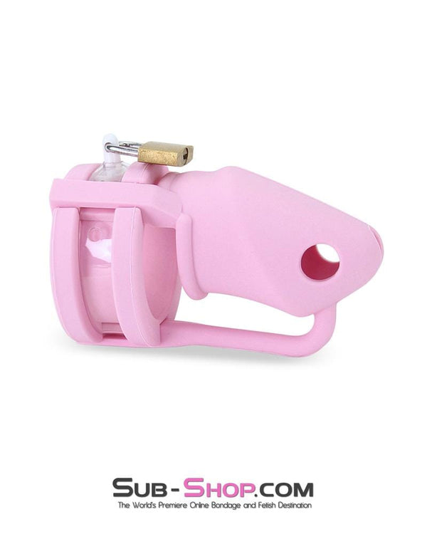 3795HS      Pink Silicone Sissy Cock Trap Cock Cage Chastity - MEGA Deal Black Friday Blowout   , Sub-Shop.com Bondage and Fetish Superstore