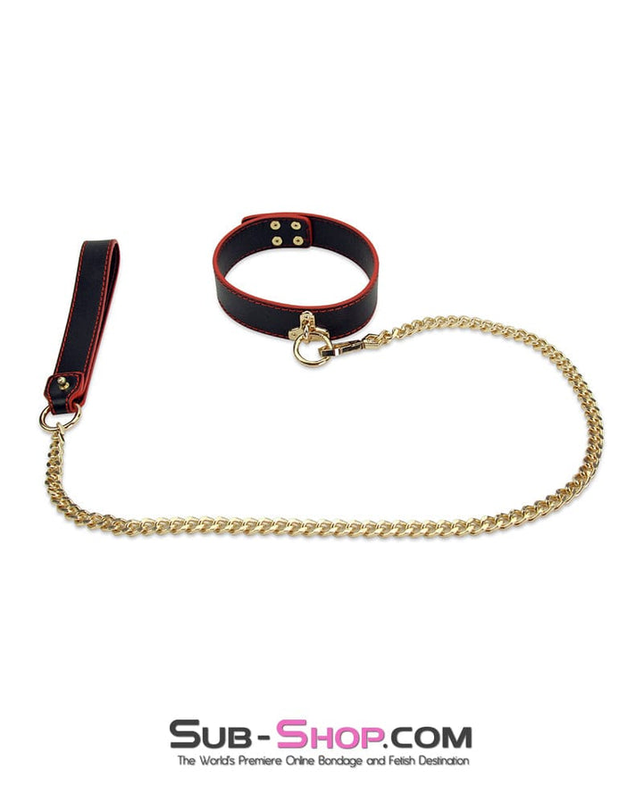 3801M      Precious Slave Golden Chain Lead Collar Collar   , Sub-Shop.com Bondage and Fetish Superstore