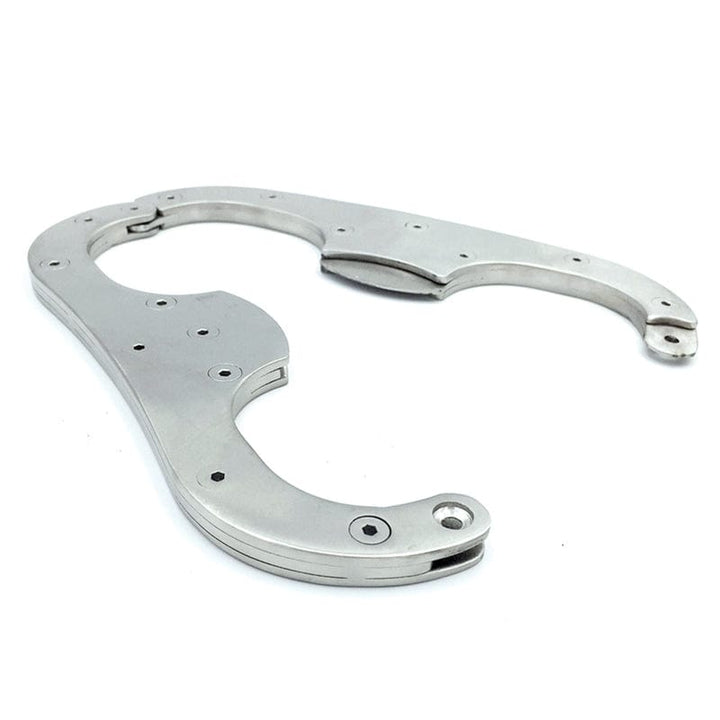 3804M      Stainless Steel Wrist Fetters Restraints with Padlock, Small / Medium Steel Bondage   , Sub-Shop.com Bondage and Fetish Superstore
