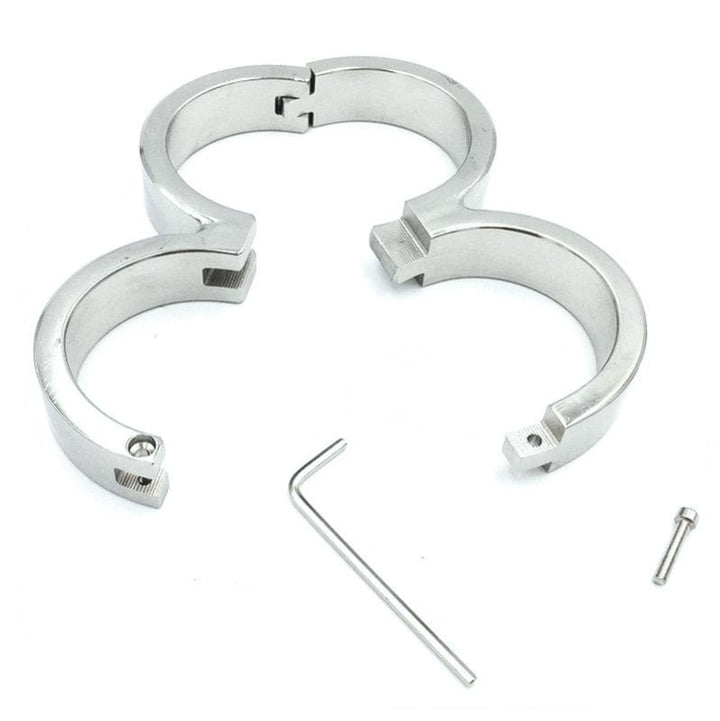 3805M      Solid Cuffs Stainless Steel Bondage Handcuffs, Small / Medium Steel Bondage   , Sub-Shop.com Bondage and Fetish Superstore