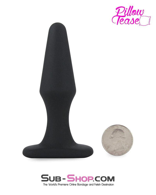 0380E      Small Black Cone Shaped Silicone Butt Plug Anal Toys   , Sub-Shop.com Bondage and Fetish Superstore