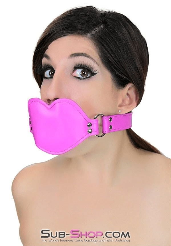 3844RS      Addick-tive Hot Pink Padded Lips Penis Gag Gags   , Sub-Shop.com Bondage and Fetish Superstore