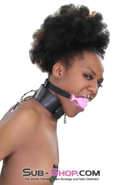 3846RS      Medium Pink Silicone Breather Ball Gag on Locking Black Strap Ballgag   , Sub-Shop.com Bondage and Fetish Superstore