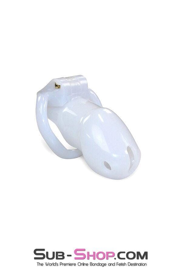 0394AE      White Knight High Security Keyed Tumbler Locking Male Chastity with 4 Base Cock Ring Sizes Chastity   , Sub-Shop.com Bondage and Fetish Superstore