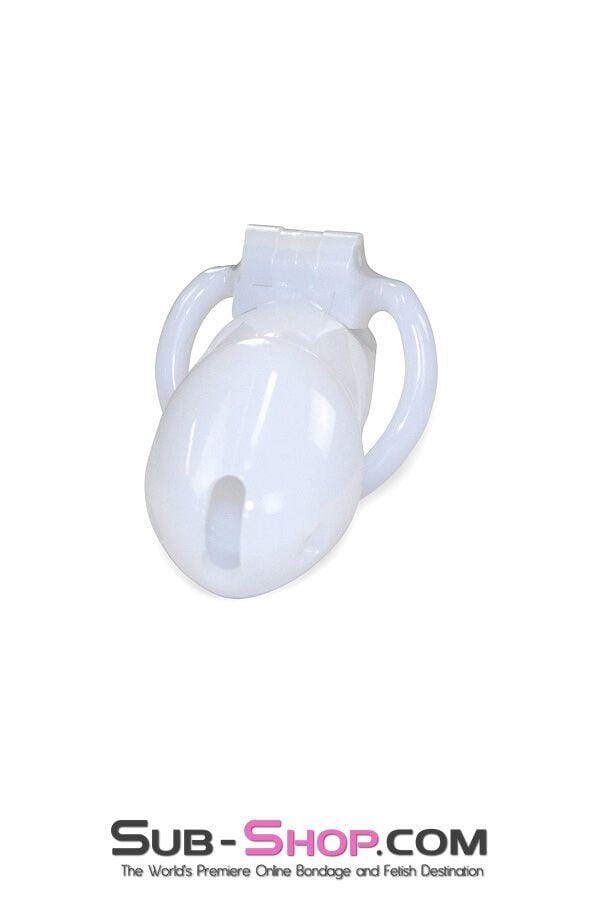 0394AE      White Knight High Security Keyed Tumbler Locking Male Chastity with 4 Base Cock Ring Sizes Chastity   , Sub-Shop.com Bondage and Fetish Superstore