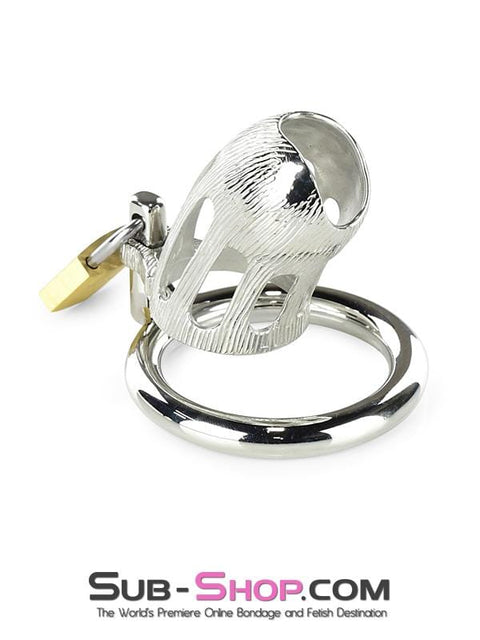 0399M      Itty Bitty Little Dicky Steel Locking Male Chastity Device with Cock Ring Chastity   , Sub-Shop.com Bondage and Fetish Superstore