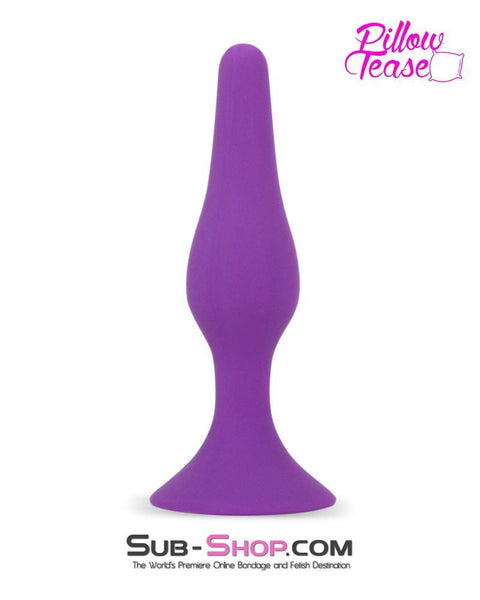 0402E      Purple Slim Silicone Butt Plug - LAST CHANCE - Final Closeout! MEGA Deal   , Sub-Shop.com Bondage and Fetish Superstore