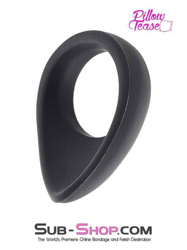 0408RS       Silicone Cock Ring with Teardrop Perineum Massager, 1.75" - LAST CHANCE - Final Closeout! Black Friday Blowout   , Sub-Shop.com Bondage and Fetish Superstore