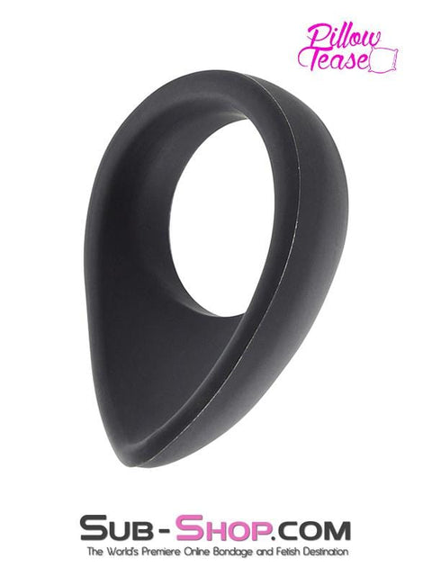 0408RS       Silicone Cock Ring with Teardrop Perineum Massager, 1.75" - LAST CHANCE - Final Closeout! Black Friday Blowout   , Sub-Shop.com Bondage and Fetish Superstore