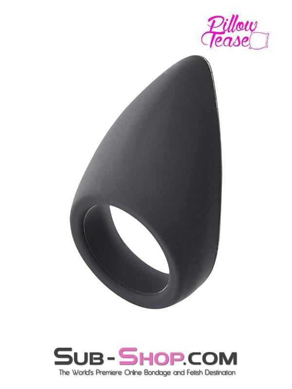 0408RS       Silicone Cock Ring with Teardrop Perineum Massager, 1.75" - LAST CHANCE - Final Closeout! Black Friday Blowout   , Sub-Shop.com Bondage and Fetish Superstore