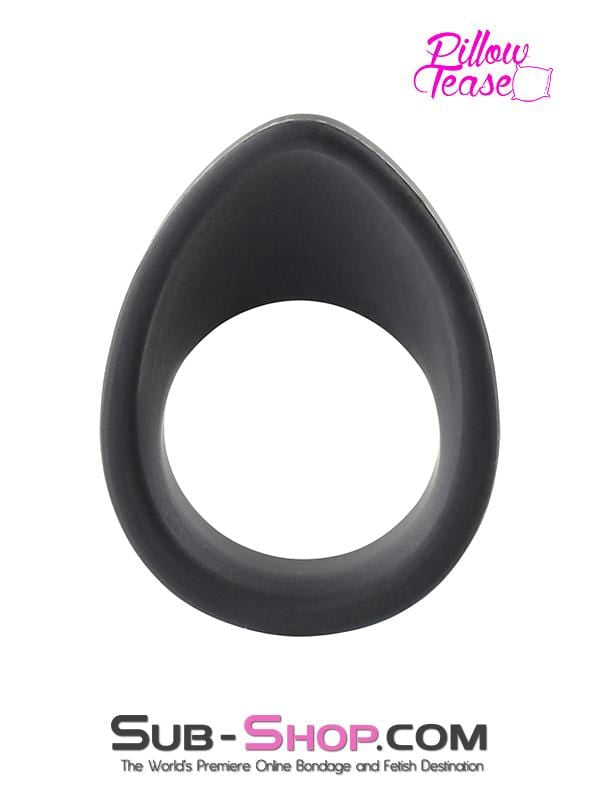 0408RS       Silicone Cock Ring with Teardrop Perineum Massager, 1.75" - LAST CHANCE - Final Closeout! Black Friday Blowout   , Sub-Shop.com Bondage and Fetish Superstore