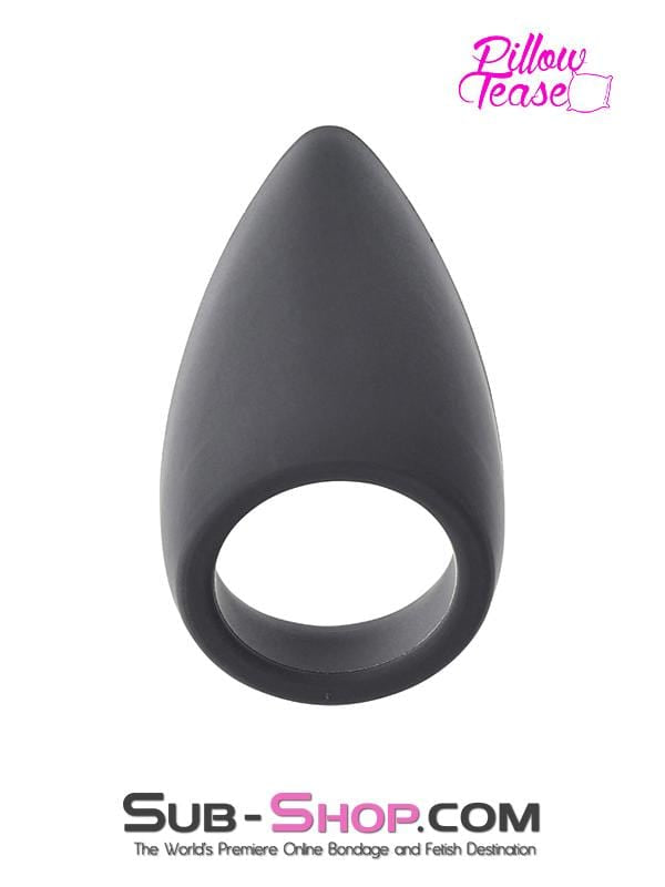 0408RS       Silicone Cock Ring with Teardrop Perineum Massager, 1.75" - LAST CHANCE - Final Closeout! Black Friday Blowout   , Sub-Shop.com Bondage and Fetish Superstore