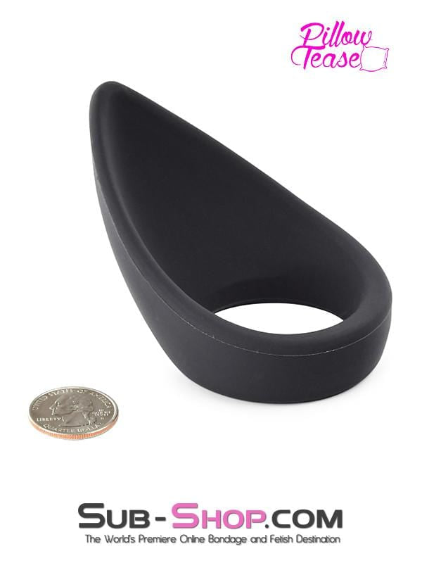 0408RS       Silicone Cock Ring with Teardrop Perineum Massager, 1.75" - LAST CHANCE - Final Closeout! Black Friday Blowout   , Sub-Shop.com Bondage and Fetish Superstore